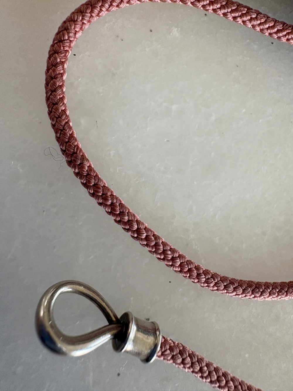 Marla Aaron The String Project Pink necklace 16 inch Chain with Silver Hardware - Picture 6 of 6